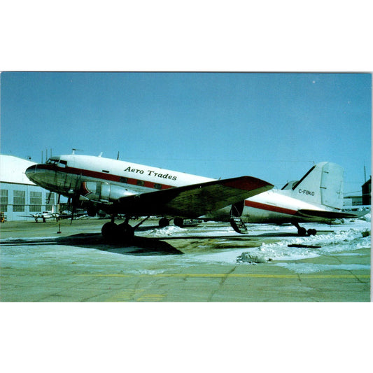 Aero Trades Douglas DC-3 C-FBKQ Vintage Postcard PC3