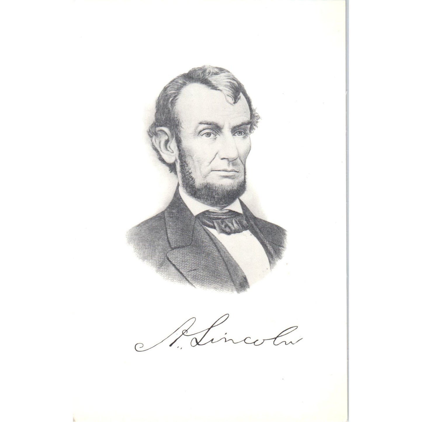President Abraham Lincoln Sketch Vintage Postcard PC17