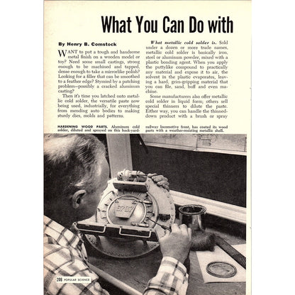 What You Can Do With Cold Solder Henry B Comstock 2-Page 1955 Article AG1-4