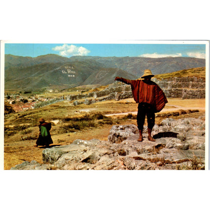 1960s Ruins of Sacsayhuaman and Cuzco Peru Vintage Postcard PE2