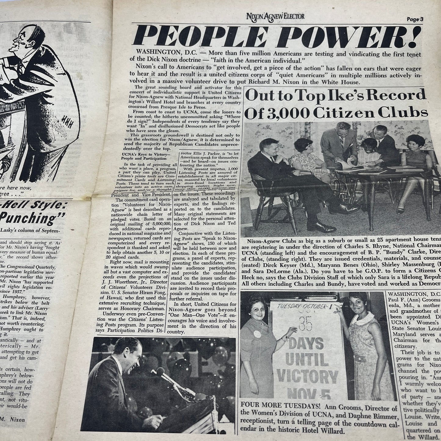 1968 Nixon Agnew Elector Newspaper No. 2 Nixon Campaign V14-5