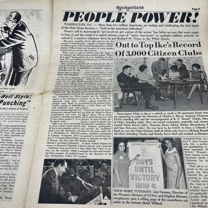 1968 Nixon Agnew Elector Newspaper No. 2 Nixon Campaign V14-5