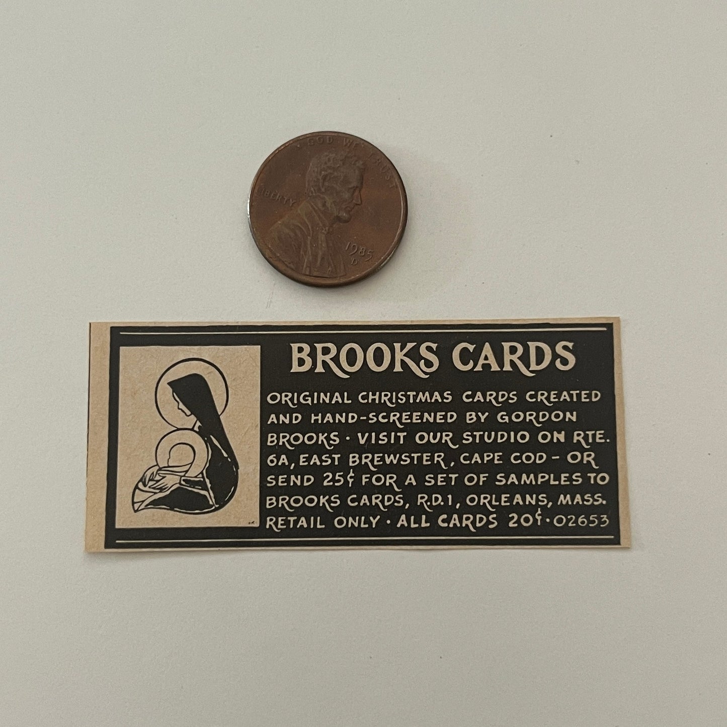 Brooks Cards Hand-Screened by Gordon Brooks Orlens MA 1971 Magazine Ad SAG4-S18