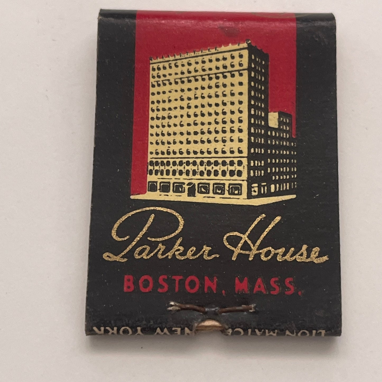Parker House Boston MA Vintage Matchbook Cover TB8-MB2-6