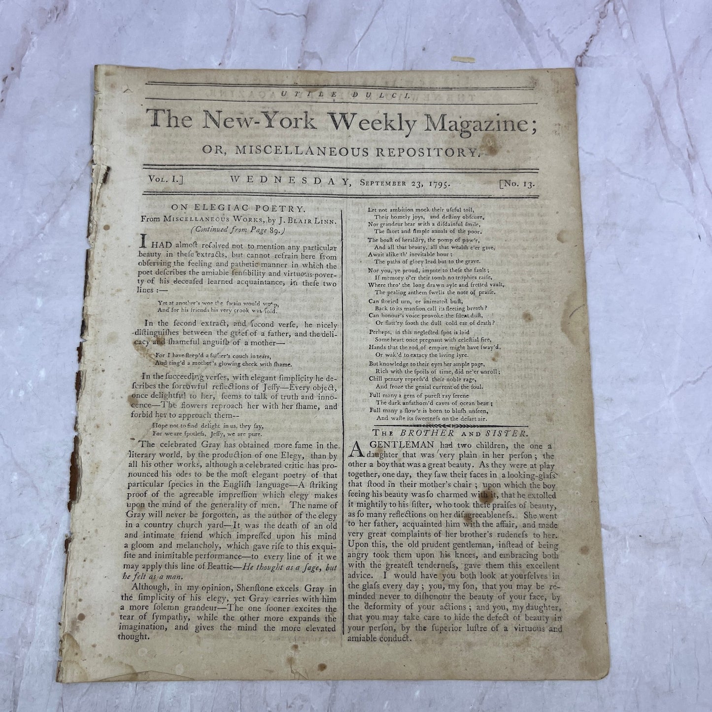 1795 Sep 23 - New York Weekly Magazine - History of Donna Elvira De Suarez D22