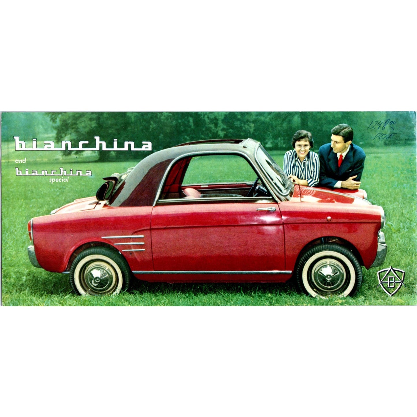 1960 Bianchina Special Automobile Advertising Leaflet & Data Sheet AE2