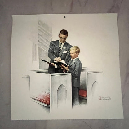 In His Spirit - Norman Rockwell Print 10.5x11" Art Print V17