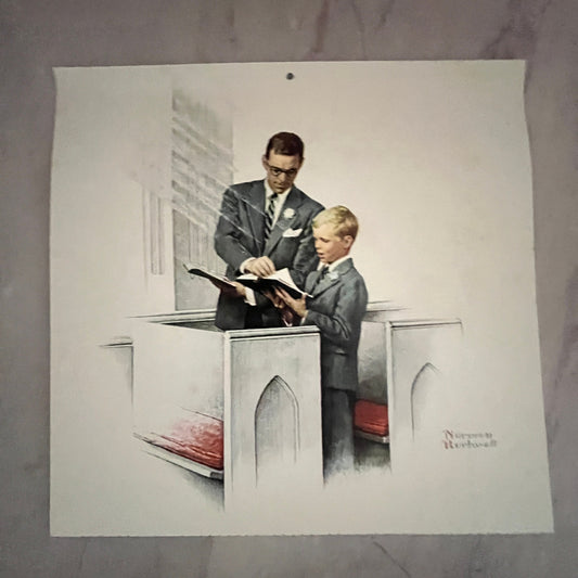In His Spirit - Norman Rockwell Print 10.5x11" Art Print V17