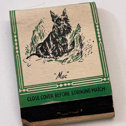 Scotty Dog "Mac" Scottish Terrier Vintage Matchbook Cover TB8-MB3-4