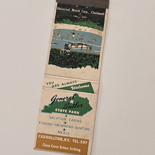 General Butler State Park Carrollton KY Vintage Matchbook Cover MB59-3