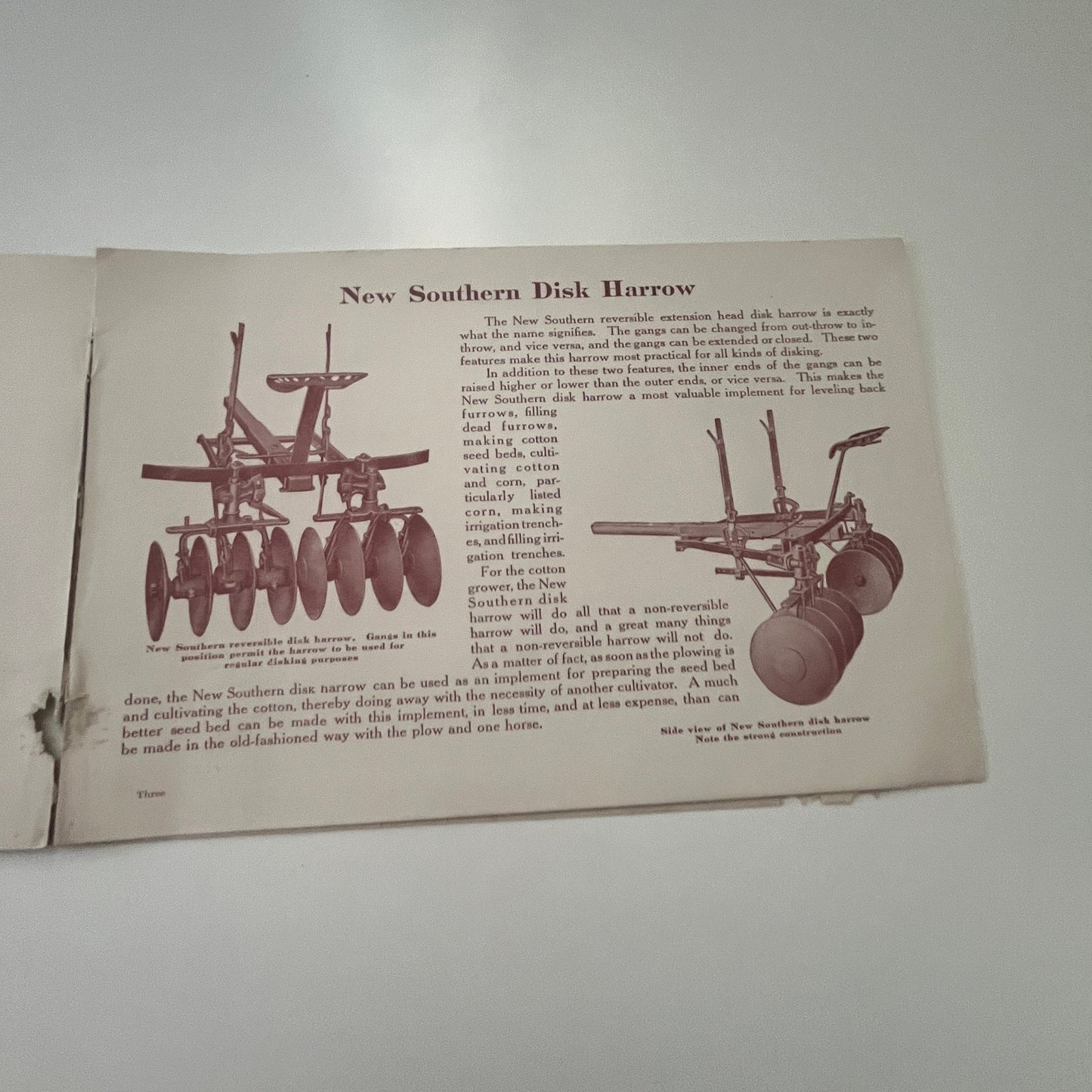 Antique International Harvester IH New Southern Disk Harrow Booklet L4-5