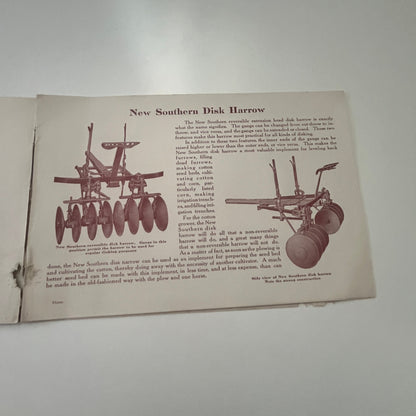 Antique International Harvester IH New Southern Disk Harrow Booklet L4-5
