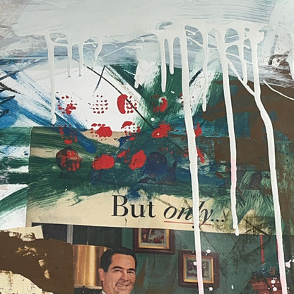 Original Mixed Media Abstract Modern Art Painting 24x36 "But Only..." Signed