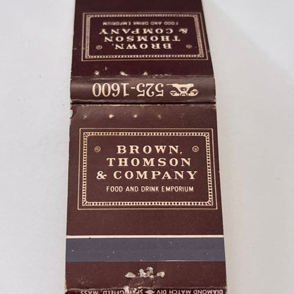 Thomas Brown & Company Hartford CT Vintage Matchbook Cover TB8-MB-14
