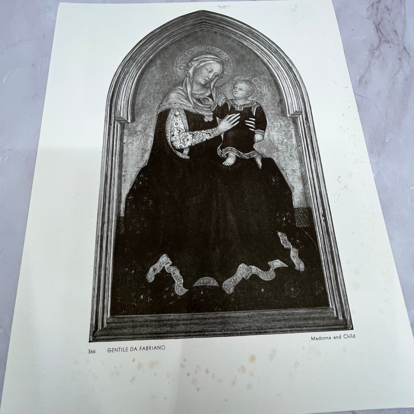 Gentile Da Fabriano Madonna and Child Lithograph 8.5x11.5" Art Print V20