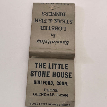 The Little Stone House Guilford CT Vintage Matchbook Cover TB8-MB-15