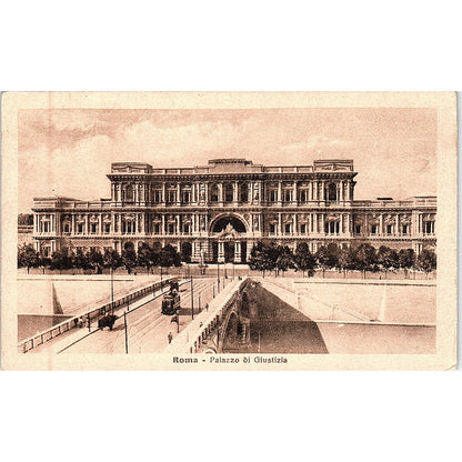 Roma Palazzo Di Giustizia Italian Vintage Postcard PE17