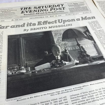 Benito Mussolini War and Its Effect Upon a Man Original Article FL6-8