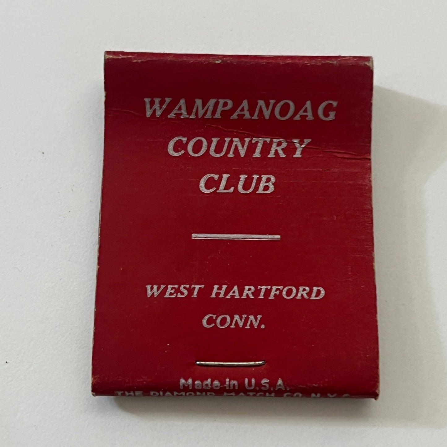 Wampanoag Country Club West Hartford CT Vintage Matchbook Cover TB6-MB1-2