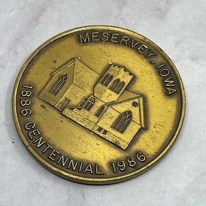 1986 Meservey Iowa Centennial Souvenir Commemorative Coin SE2