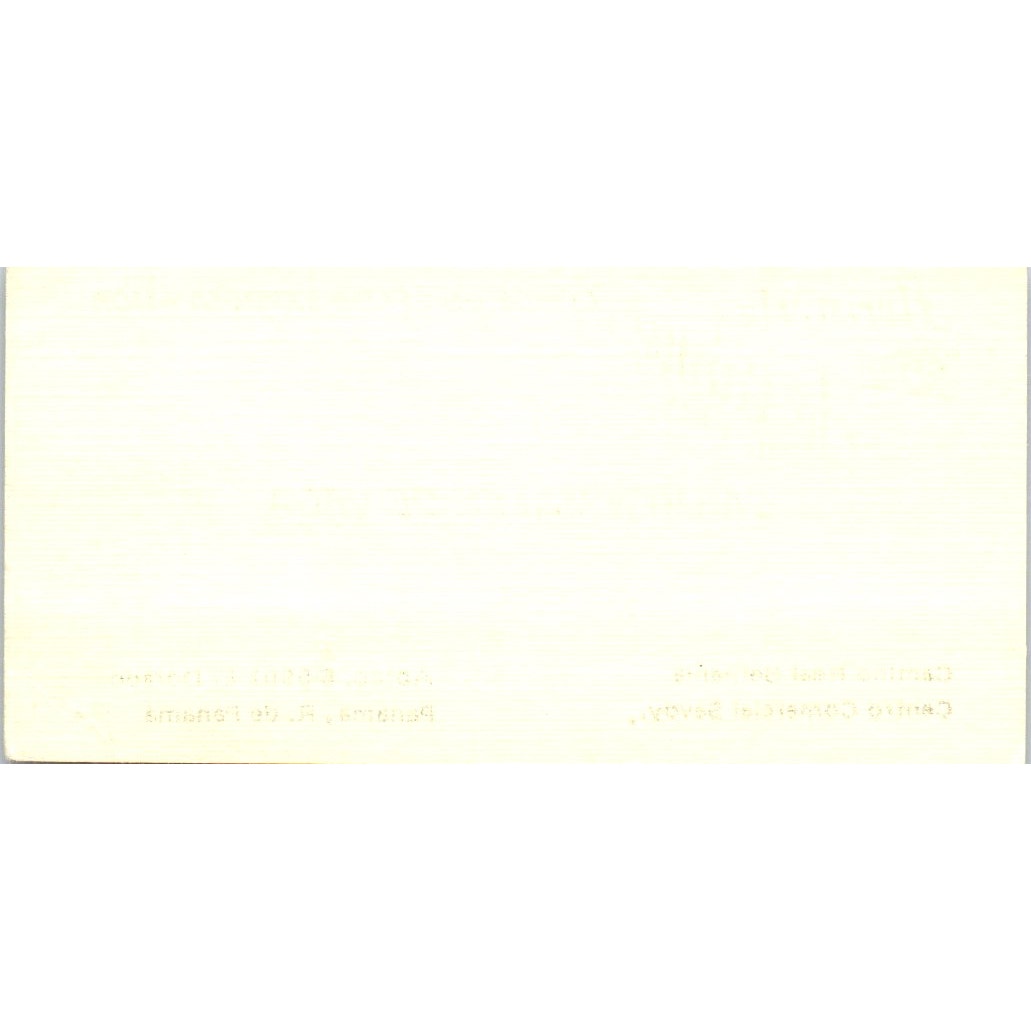 Je T'Aime Floristeria Carmen Malek De Vega Panama Vintage Business Card SD8-B15