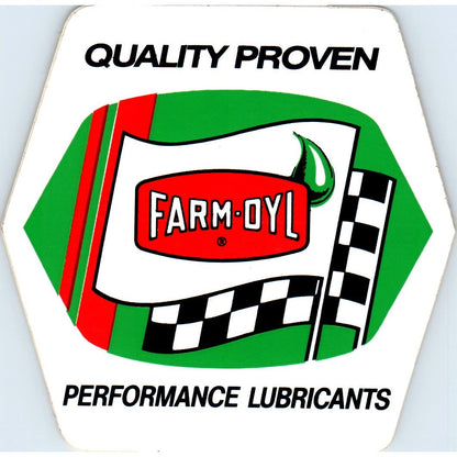 Vintage Farm-Oyl Performance Lubricants Sticker 3 1/2" AE2