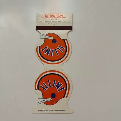 Fighting Illini Football 1983-84 Schedule Vintage Matchbook Cover SC5-MB1