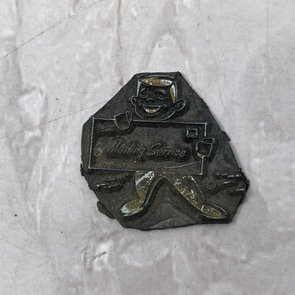 Retro Mailing Service Vintage Letterpress Printers Block Plate SF5-S
