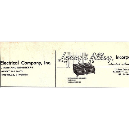 Photo of Tommy Faile Martinsville VA 1960s Ad AG2-5