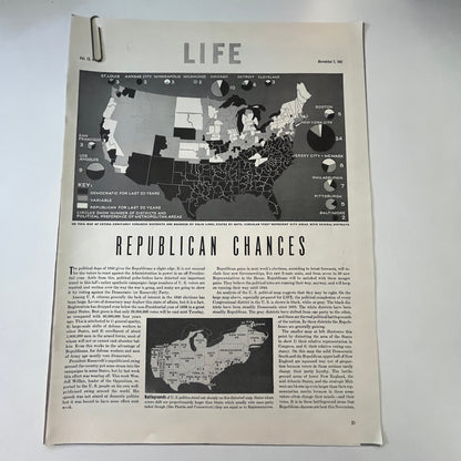 1942 Republican Chances 4 Pages 1940s WWII Era Article V30-1