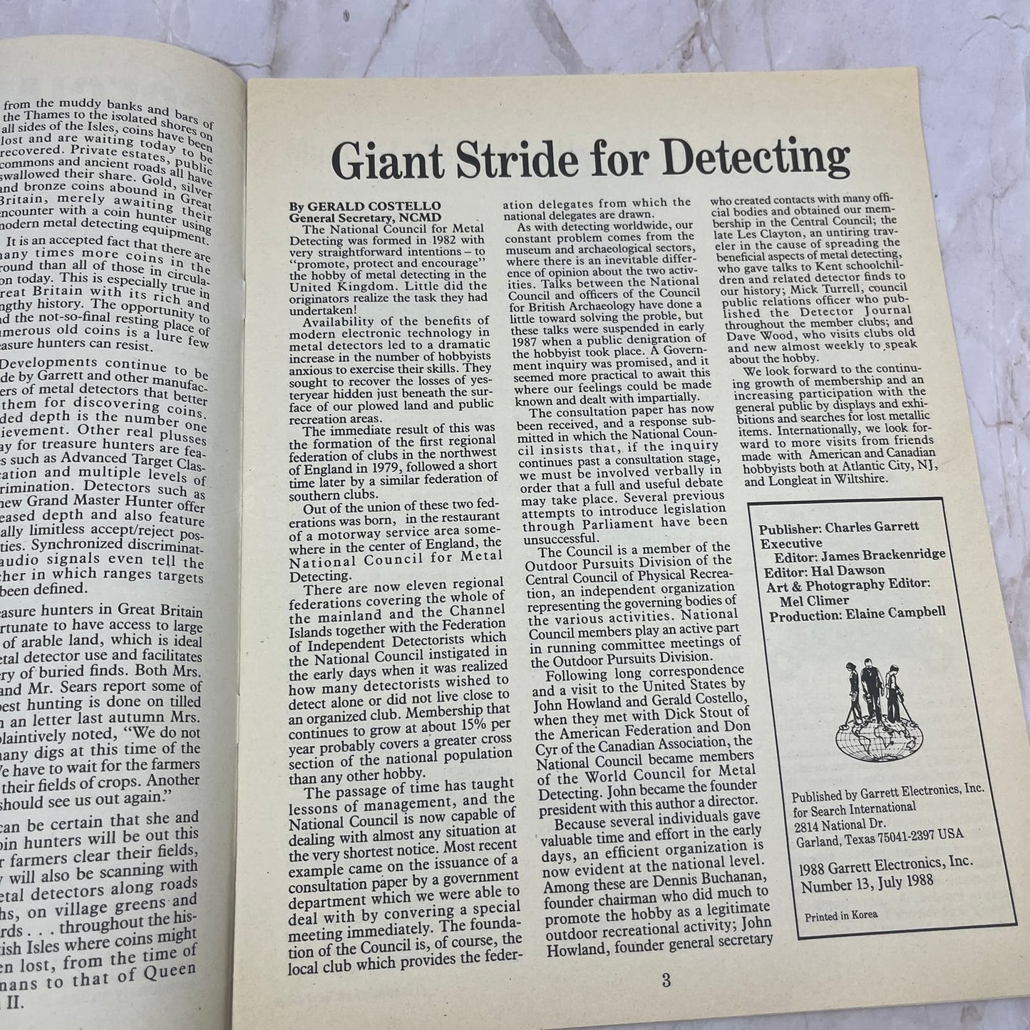 1988 July - The Garrett Searcher Newsletter Treasure Hunting Metal Detectors M20