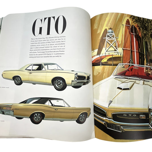 Vintage 1967 Pontiac Full Line All Models Color Sales Booklet GTO Bonneville TK3
