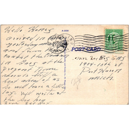 1944 Post Office in Gary Indiana Vintage Postcard PD9