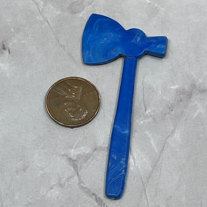 Vintage Blue Celluloid 2.5" Father of This Country Axe Hatchet SB7
