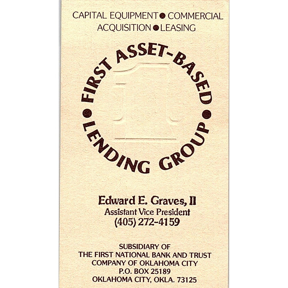Edward E Graves II First Asset-Based Lending Group Oklahoma City Card SD9-B4