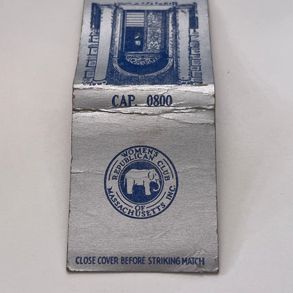 Women's Republican Club of Massachusetts Vintage Matchbook Cover TB8-MB-12