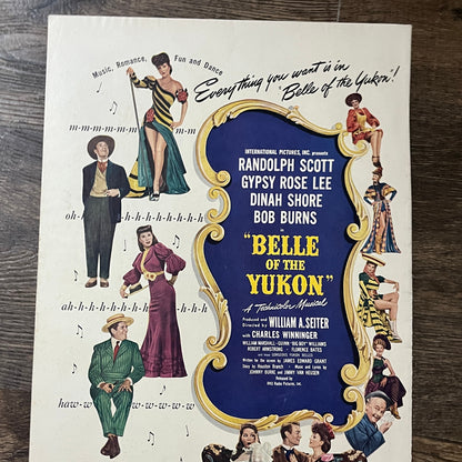 Belle of the Yukon Motion Picture Randolph Scott Vintage Magazine Ad 10x13 V8