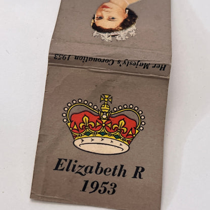 1953 Queen Elizabeth Vintage Matchbook Cover TB8-MB-12