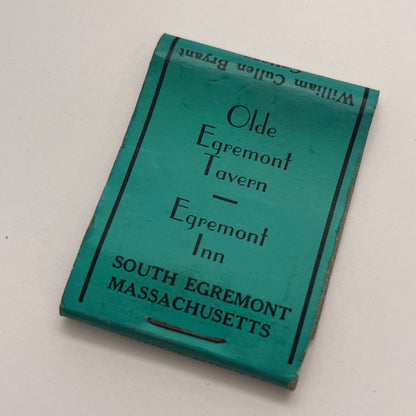 Berkshire Inn Great Barrington MA Vintage Matchbook Cover TB8-MB-6