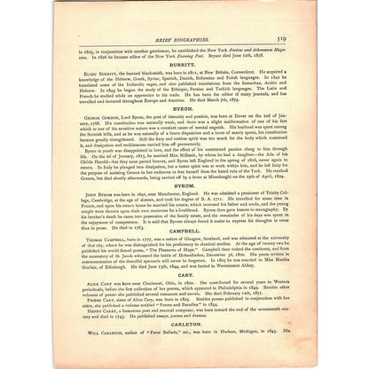 Brief Biographies of Contributors to Perfect Jewels 8 Pages 1884 TA5-CJ-6