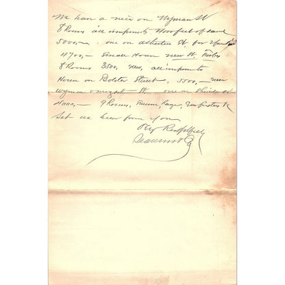 1889 Office of Seaverns & Co Letterhead Memo Boston MA AF4-2