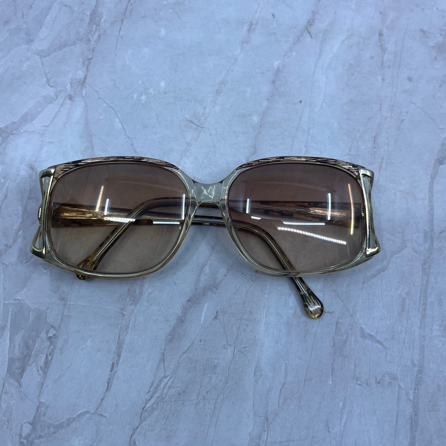Retro Ladies Oversize Wood Tone Acrylic Eyeglasses Frames TH9-G1-10
