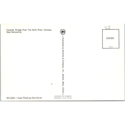 Swift River, Conway New Hampshire Covered Bridge Postcard PB12