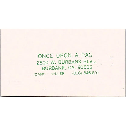 Joanne Miller Once Upon a Page Scrapbooking Burbank Vintage Business Card SC9-B9