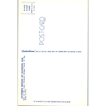 Covered Bridge at Jackson New Hampshire Covered Bridge Postcard PC6