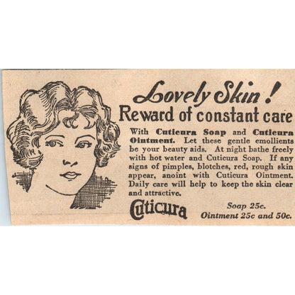 Cuticura Soap and Oiintment 1935 Minneapolis Journal Advertisement AE7-H1
