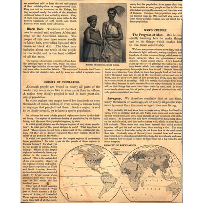 Engravings of People of Different Ethnicities 1901 Map V14-1