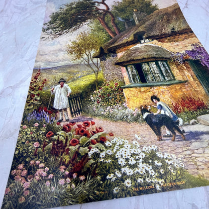 The Welcome of the Open Door Claude Strachan Vintage Art Print 10x13 FL6-4