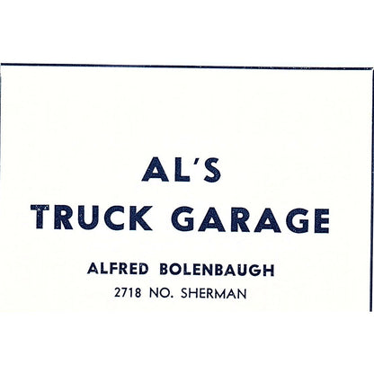 Al's Truck Garage - Alfred Bolenbaugh 2718 N. Sherman Ft Wayne IN 1964 Ad AG1-M7