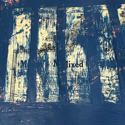 Original Mixed Media Abstract Art Painting 18x24 “Jellyfish" Signed